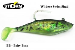 Przynęta miękka gumowa Storm WildEye Swim Shad 8 cm Baby Bass