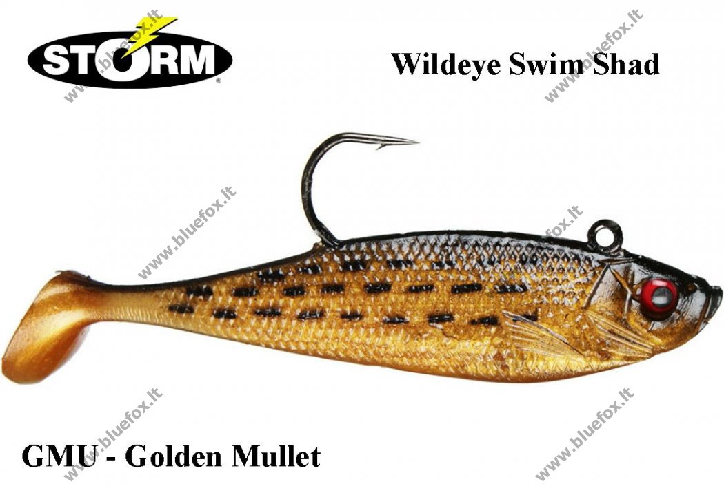 Guminukas Storm WildEye Swim Shad 10 cm Golden Mullet - Spauskite ant paveikslėlio norint uždaryti