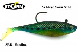 Gumijas zivtiņas Storm WildEye Swim Shad 8 cm Sardine