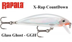 Rapala vobleris X-Rap CountDown XRCD Glass Ghost GGH