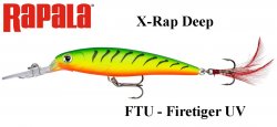 Vobleris Rapala X-Rap Deep FTU - Firetiger UV