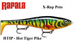 Wobbler Rapala X-Rap Peto HTIP - Hot Tiger Pike