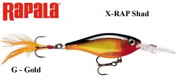 Vobleris X-Rap Shad Gold - G