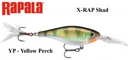 Vobleris X-Rap Shad Yellow Perch - YP