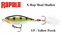 Vobleris Rapala X-Rap Shad Shallow YP - Yellow Perch